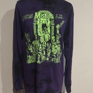 Misfits sz large purple and black tie dye new
